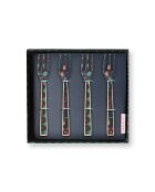 Coffret de 4 fourchettes Berry Blues bleu/doré- 14,5 cm