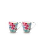 Set di 2 bicchieri XL Blooming Tales Fantasy blu