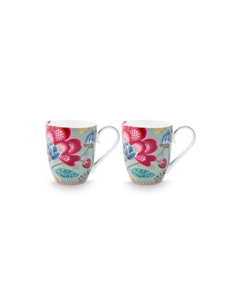 Lot de 2 tasses XL Blooming Tales Fantasy bleu