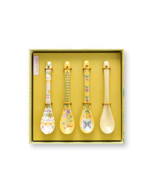Lot de 4 cuillères à café Lily&Lotus jaune - 13 cm