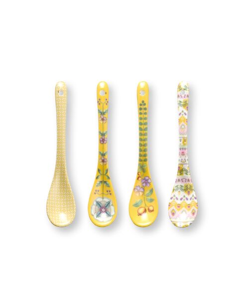 Lot de 4 cuillères à café Lily&Lotus jaune - 13 cm