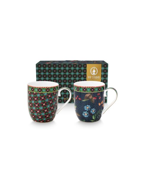 Coffret de 2 petits mugs Berry Blues bleu - 145 ml