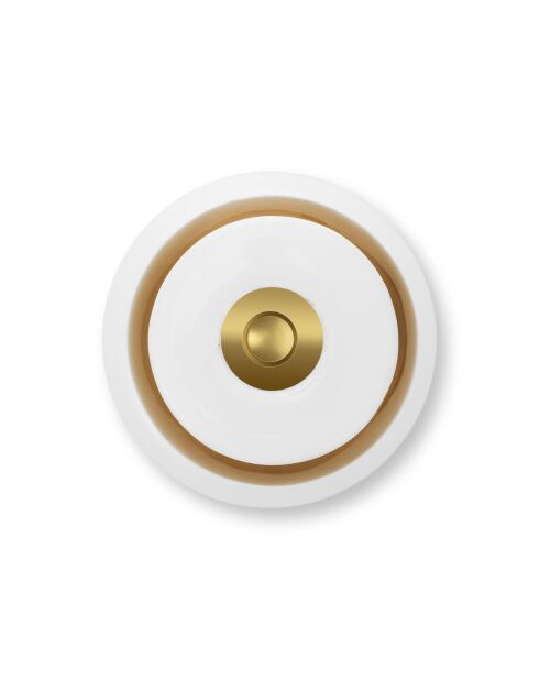Bougeoir en métal HC30 S blanc/doré - 24 cm
