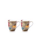 Lot de 2 grandes tasses Blooming Tales Fantasy kaki