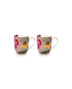 Lot de 2 petites tasses Blooming Tales Fantasy kaki