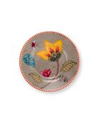 Lot de 6 assiettes petit four Blooming Tales Fantasy kaki - 12 cm
