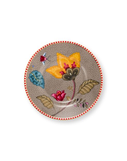 Lot de 6 assiettes petit four Blooming Tales Fantasy kaki - 12 cm