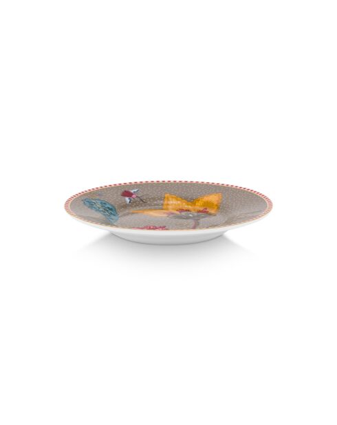 Lot de 6 assiettes petit four Blooming Tales Fantasy kaki - 12 cm