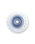 Bougeoir en verre HC40 Swirl L bleu - 28 cm