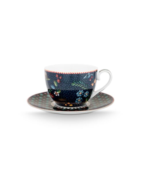 Coffret 2 paires de tasses à thé Berry Blues bleu - 280 ml