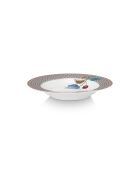 Lot de 6 assiettes creuses Blooming Tales kaki - 21,5 cm