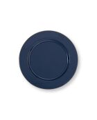 Set mit 2 dunkelblauen Berry Blues Präsentationstellern aus Metall — 32 cm