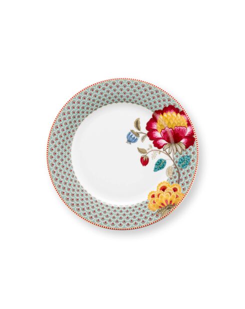 Lot de 6 assiettes Blooming Tales bleue - 26,5 cm