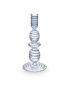 Bougeoir en verre HC40 Swirl S bleu - 20 cm