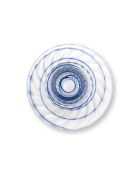 Bougeoir en verre HC40 Swirl S bleu - 20 cm