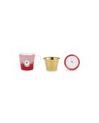 Teiera con medaglione Lovers Birds rosso/rosa