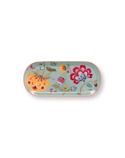 Lot de 6 plateaux à gâteau Blooming Tales Fantasy bleu - 33,3 x 15,5 cm