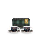 Coffret 2 paires de tasses à café Berry Blues bleu - 120 ml
