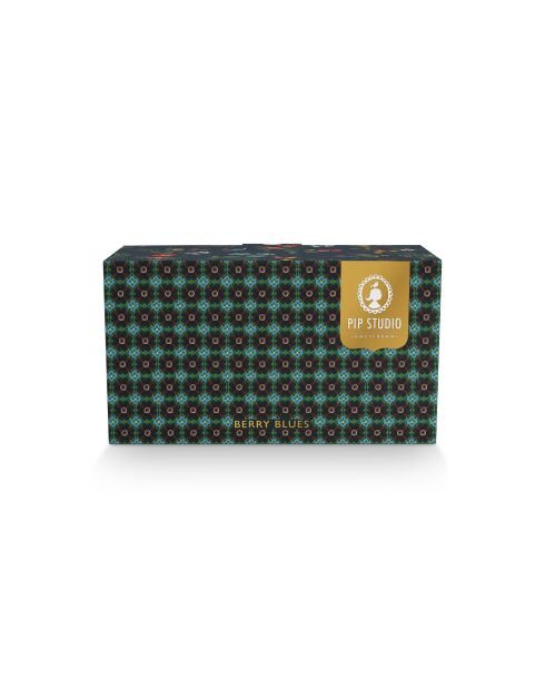 Coffret 2 paires de tasses à café Berry Blues bleu - 120 ml