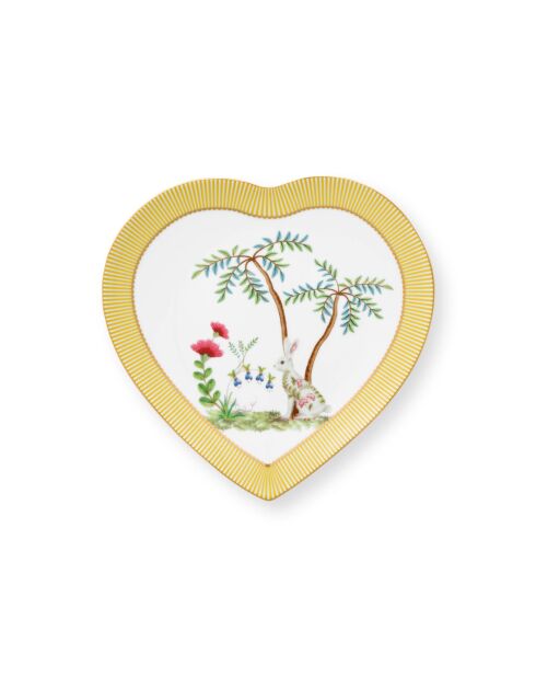 Juego de 2 platos amarillos con forma de corazón La Majorelle, 21,5 cm