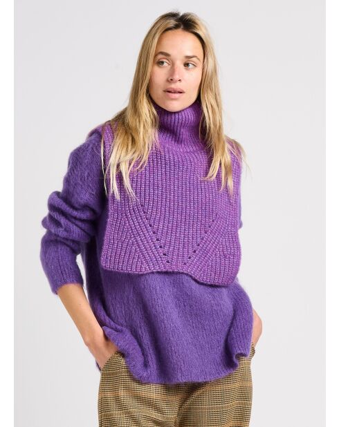 Bufanda de lana Aravis morada