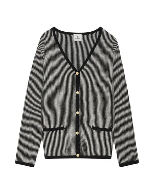 Dave schwarze Strickjacke