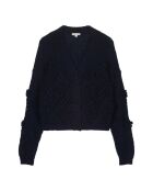 Cardigan in mohair Merino e Sirika blu notte