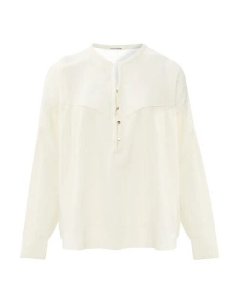 Weiße Bluse aus Baumwollkrepp