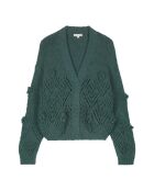 Cardigan in Merino e mohair Sirika blu ottanio