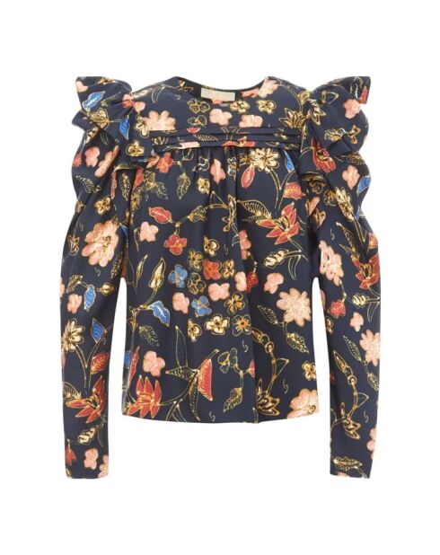 Schwarze Mattie-Bluse