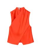 Difya orangefarbenes Satinoberteil