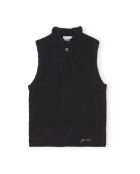 Schwarzes ärmelloses Top