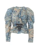 Marineblaue Bluse Edena