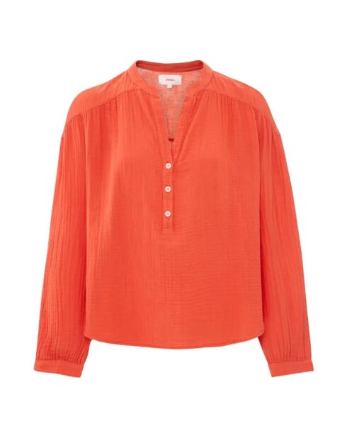 Blusa in garza di cotone Briar mandarin