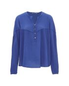 Blaue Bluse aus Baumwollkrepp