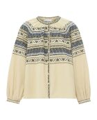 Cremefarbene Bluse Luna aus Baumwollkrepp