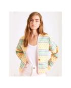 Gelbe Jacquardjacke Daria aus Baumwolle