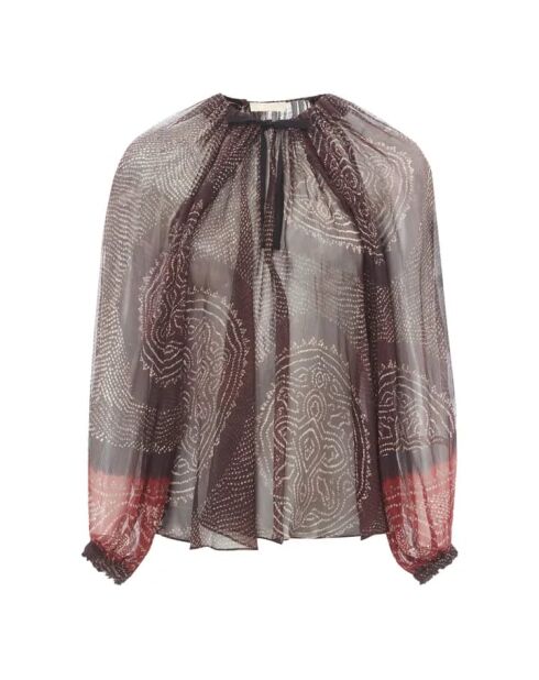 Burgunderrote Bluse Pauline