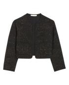 Giacca nera Bernie Tweed metallizzata
