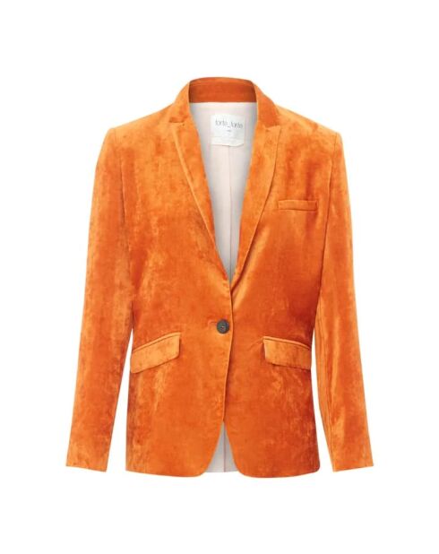 Orange fließende Samtjacke