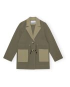 Khakigrüne Jacke aus schwerem Twill