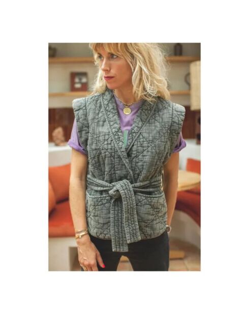 Graue ärmellose Baumwolljacke Anab