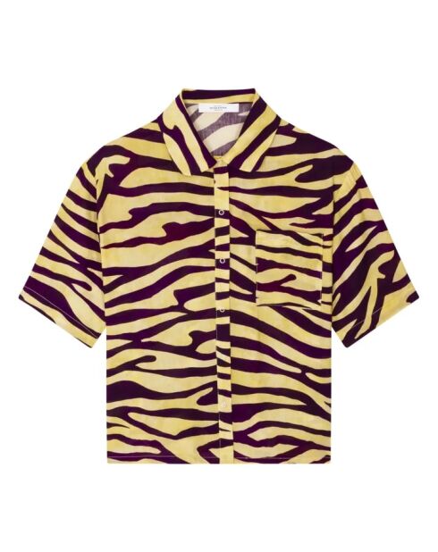 Tony Zebra gelbes Kurzarmhemd
