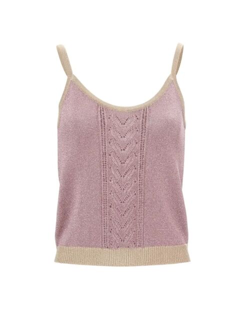 Débardeur en maille Lurex Danny parme
