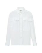 Camicia bianca in cotone a manica lunga Coco Popee
