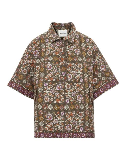 Poncho matelassé Flora marron