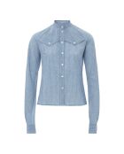 Camicia Chlo in cotone a righe lunghe blu