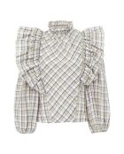 Camicia a quadri blu Dina