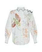 Camicia Crazy Love in popeline di cotone bianco con ricamo