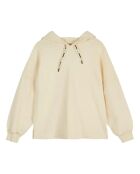 Ecru Yazen Hoodie aus Biobaumwolle